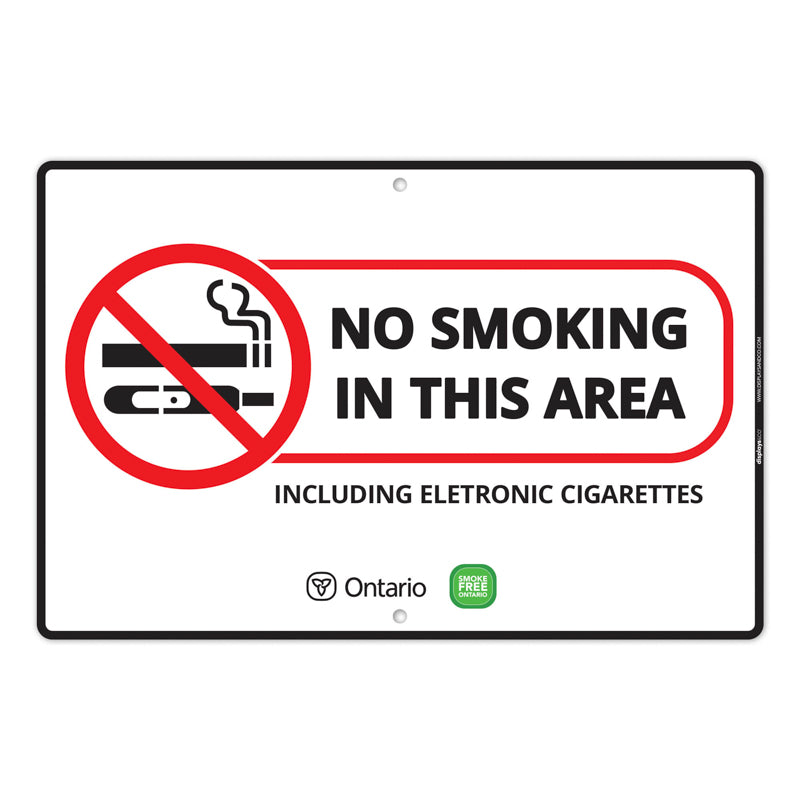 No Smoking Sign - 18x12